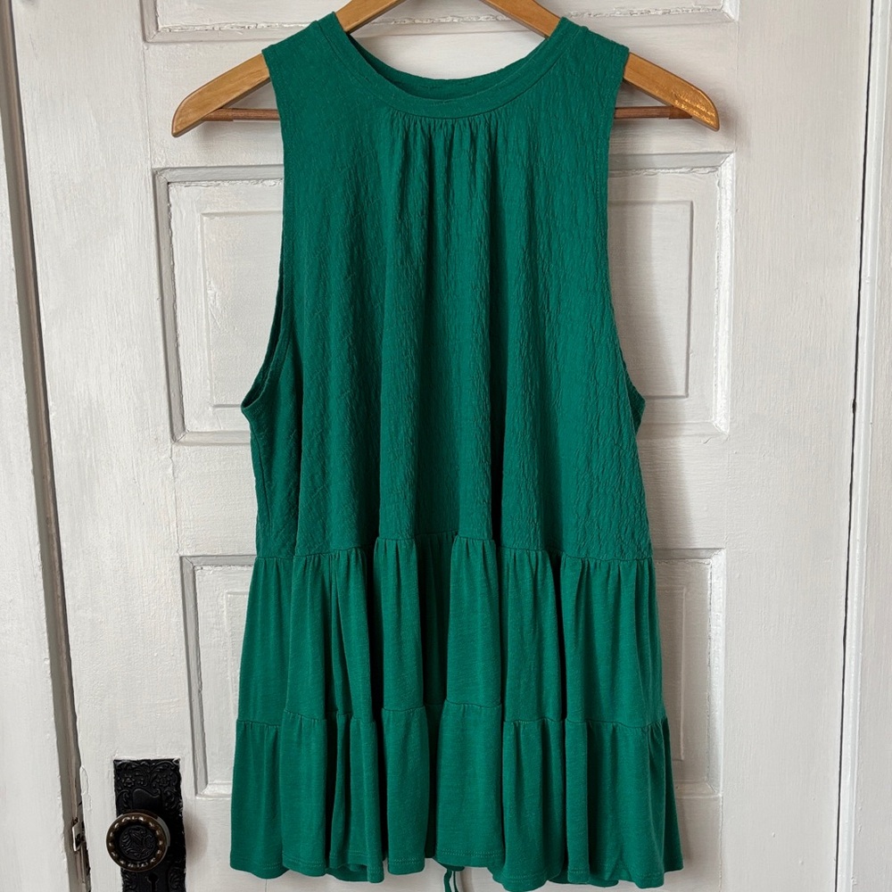 FREE PEOPLE RIGHT ON TIME TIE BACK SLEEVELESS TUNIC - Picture 3 of 11